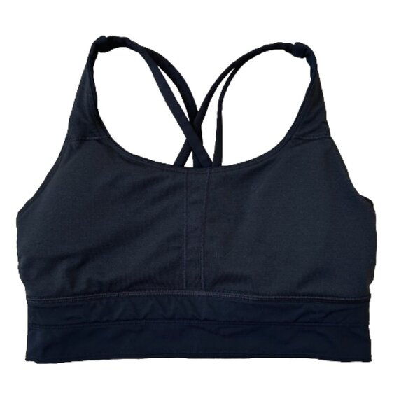 Lululemon Energy Longline Bra Black 6 Cross-Back Medium Support Yoga Top - Picture 6 of 7